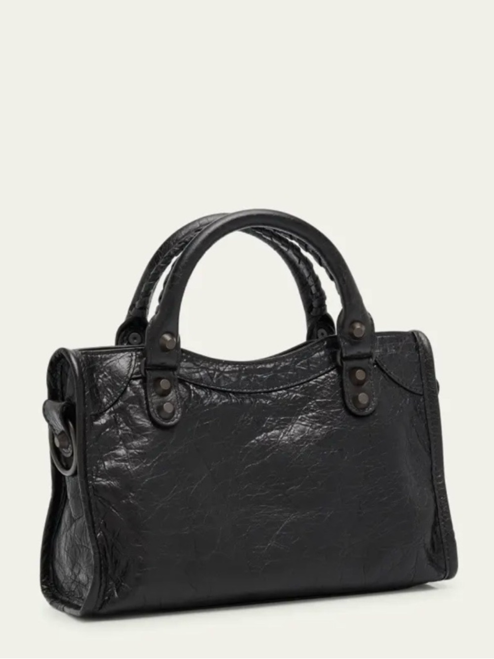 Balenciaga Mini City Satchel in Black Leather - Picture 9 of 13